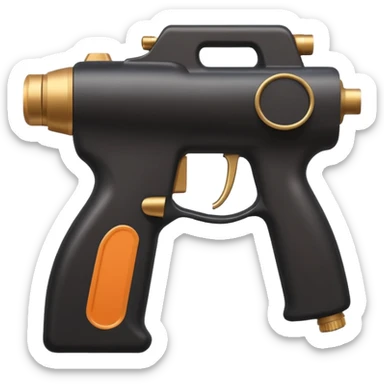 Black Spray Tan Gun sticker