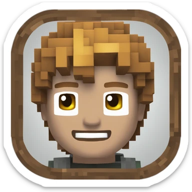 Please do ReklamBanken logotype in Minecraft style sticker