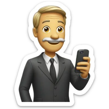 Monsieur avec téléphone  sticker