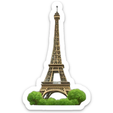 Tour Eiffel avec des arbres sticker