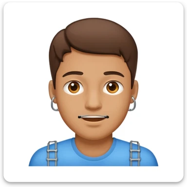 Un hombre con brackets medio morenito  sticker