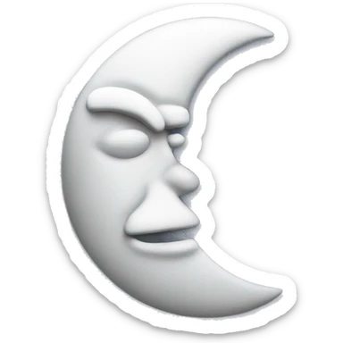 half moon sticker