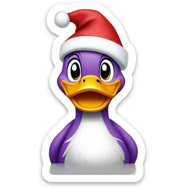Daisy Duck with Santa hat sticker