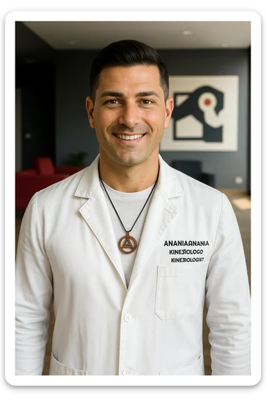 Kinesiologo chiamato Antonio Anania, immagini iperrealistiche sticker