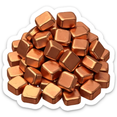 copper nuggets pile sticker