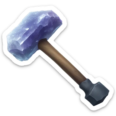 crystal geode sledgehammer sticker