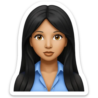 Toni Braxton with long black hair sticker