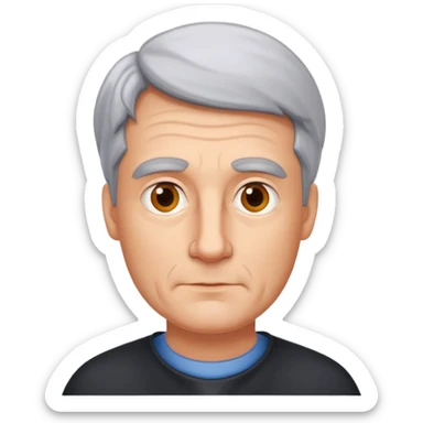 Draw me german guy at the middle age looking intelligent  sticker