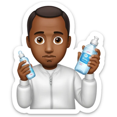 P diddy holding baby oil sticker