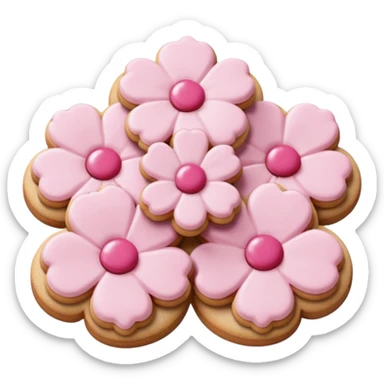 Cherry blossom shaped cookies  sticker