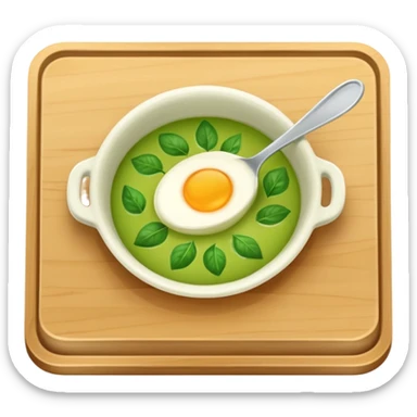 Small icon emoji of list of recipe, minimum details, green #36a767 main color sticker