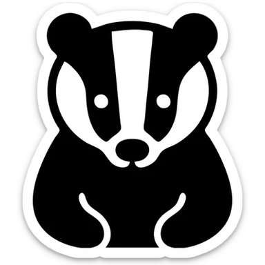 A sweet badger sticker
