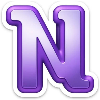 Shiny purple letters that spells "YOU" sticker
