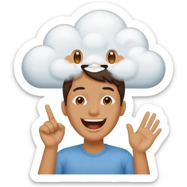 خر داره می‌خنده میگه عررر خفه شو  توی یه ابر جلوی دهنش sticker