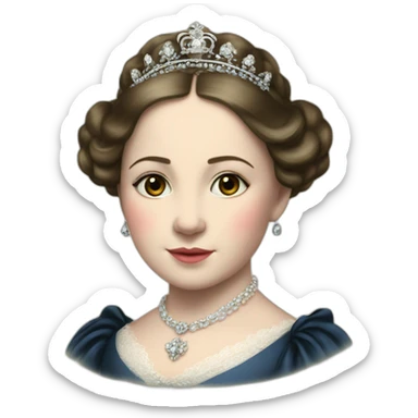 Queen Emma Victoria Age: 110 Birth: 6/22/1832  sticker