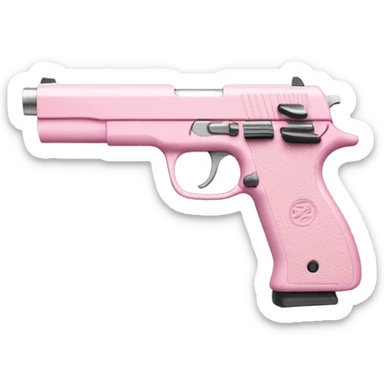Light pink gun sticker