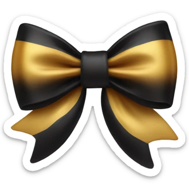 a bow with black and gold ombré  sticker