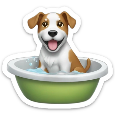Dog washing body sticker