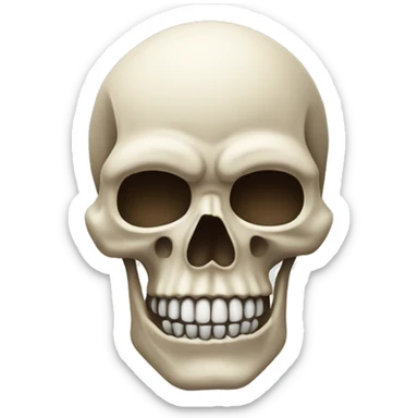 the skull emoji mixed with the 🤓 emoji sticker
