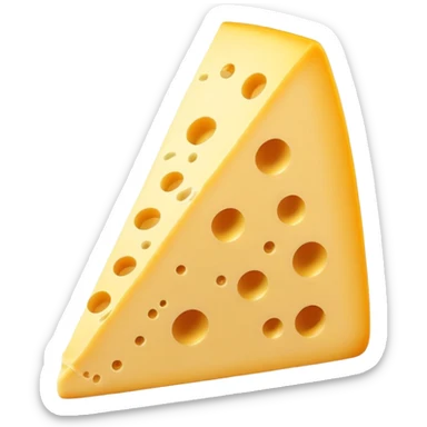 Wedge of yellow cheese with small holes sticker