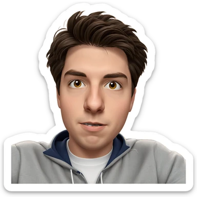 casual portrait of a boy sticker