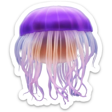 Anemone in a jellyfish sticker