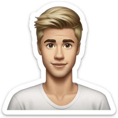 Justin bieber portrait sticker