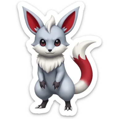 Zangoose-Minccino-Absol-fusion sticker