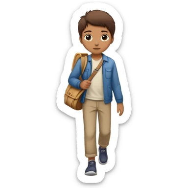 The image shows a person walking across a bridge, symbolizing a personal journey. The atmosphere is calm and introspective, with soft, emotional tones. In their hands, they carry symbolic tools labeled “Compassion” and “Forgiveness,” suggesting healing after emotional pain--  sticker