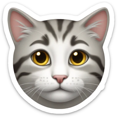 белый котик sticker