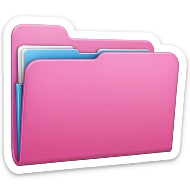 file folder pink without a face sticker
