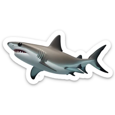 Cute Black tip reef shark sticker