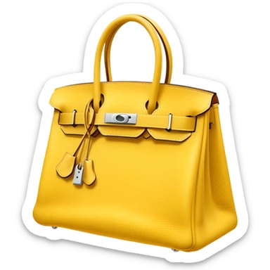 soft yellow birkin hermes bag sticker