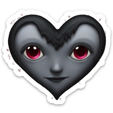 Gothic heart sticker