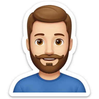 the man with a beard only on his chin sticker