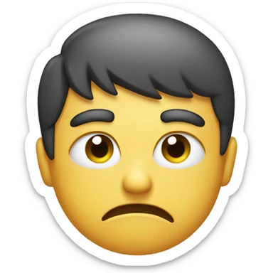 Face doing disgusted face sticker