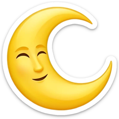 Crescent moon sticker