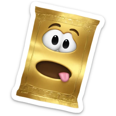Golden ticket with worms sticker