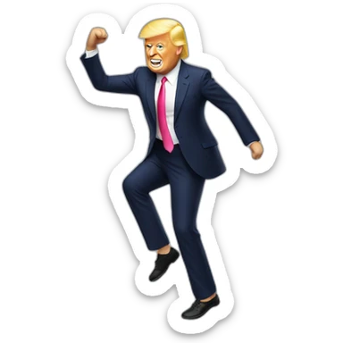Trump dancing zumba sticker