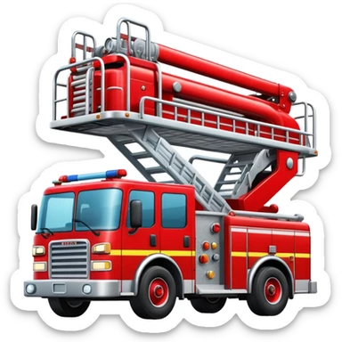 A fire truck sticker