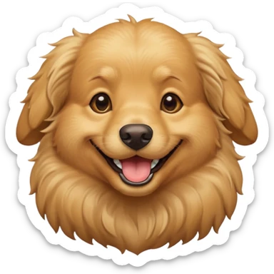 make it funny happy dog sticker
