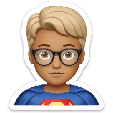 Glasses-Wearing super Heroe sticker