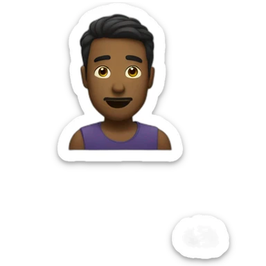 man watching movies in room sticker