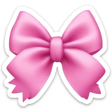 Pink bow sticker