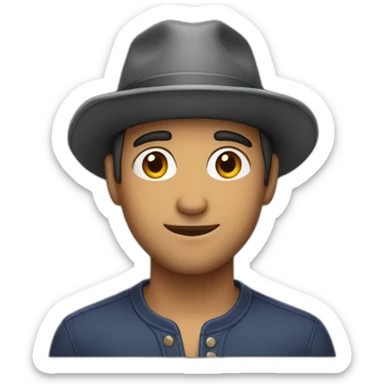 Handsome guy in Bonet  sticker