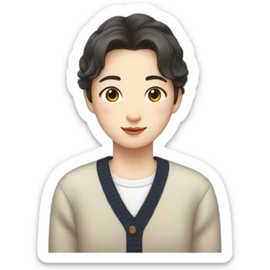 Pretty South Korean School Crush in a sweater sticker