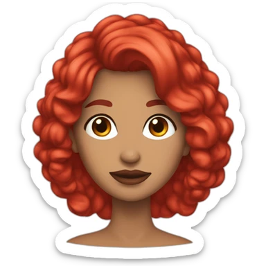 terapeuta vocacional mujer cabello de rojo risado sticker