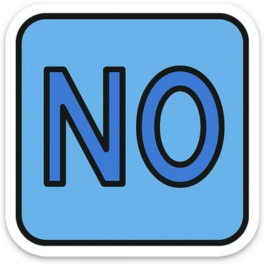 NxO text centered, blue background, minimalistic design sticker