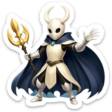 Hollow knight attacking hornet sticker