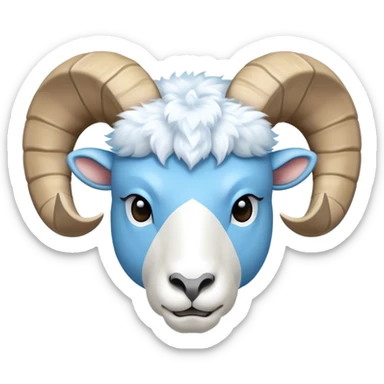 Unc chapel hill ram with light blue horns sticker